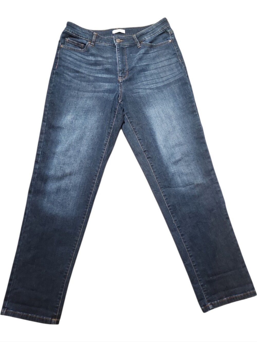 Croft And Barrow Dark Wash Relaxed Fit Straight Jeans Size 12